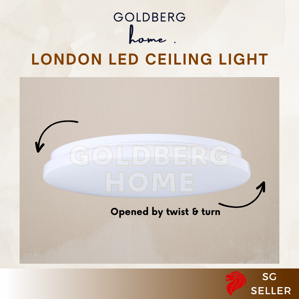 London LED Ceiling Light - 24W 36W -Twist & Turn open| Goldberg Home