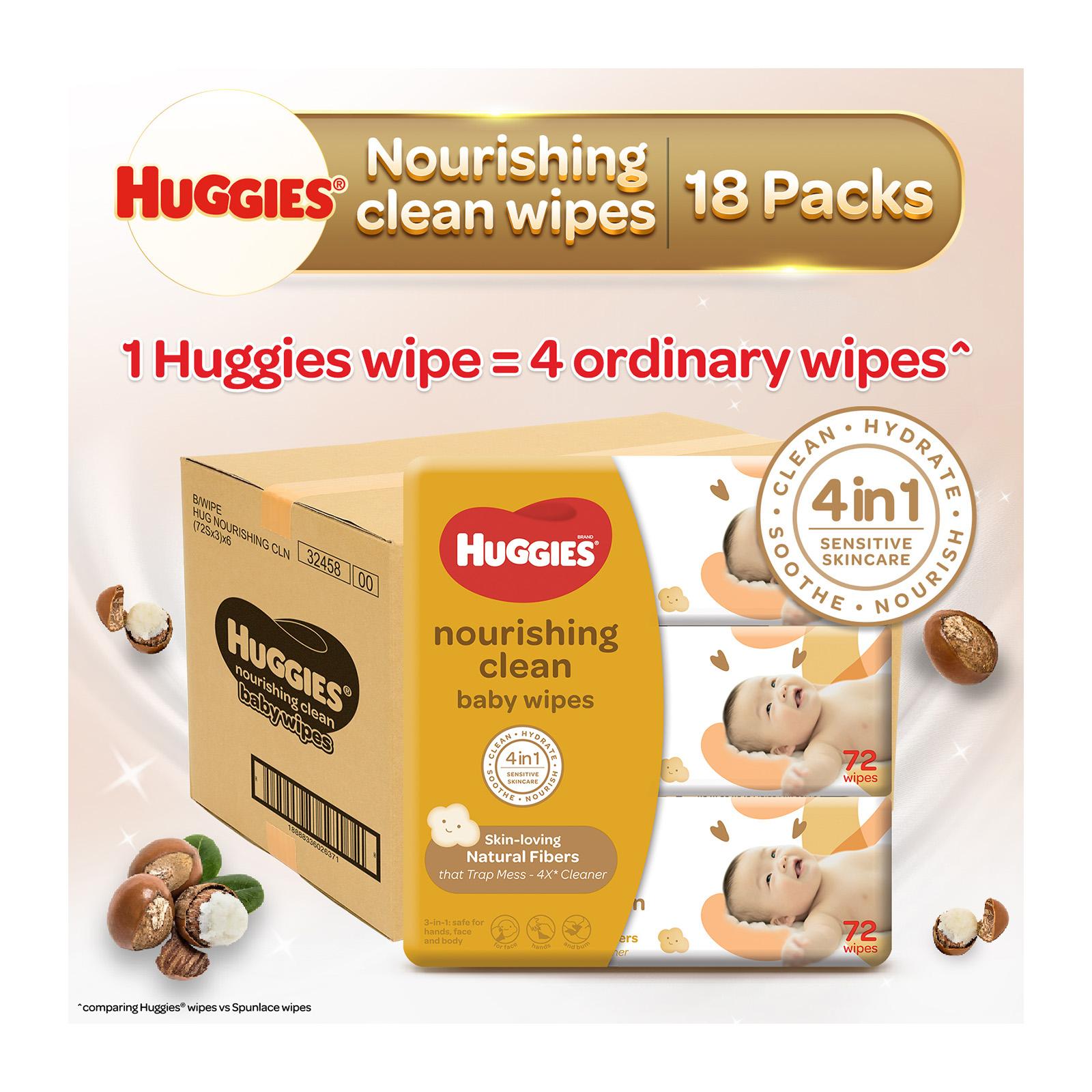 huggies nourishing clean wipes