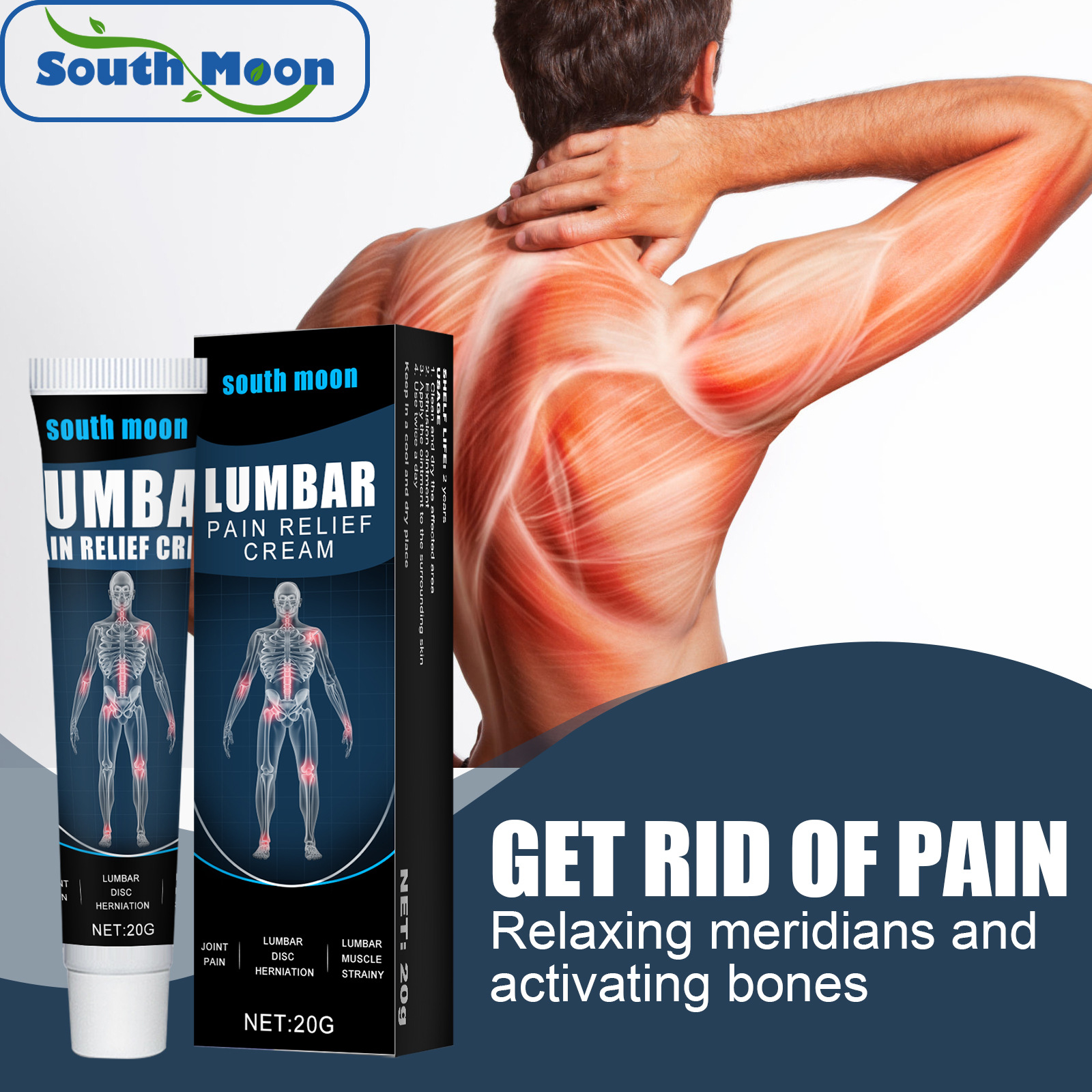 South Moon Lumbar Pain Relief Cream Arthritis Rheumatoid Cream Neck Back