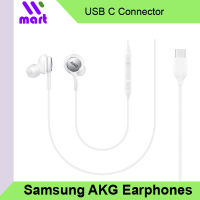 Samsung AKG Earphones USB C Connection / Wired Headsets In-Ear Headphones Earpiece (Black / White)
