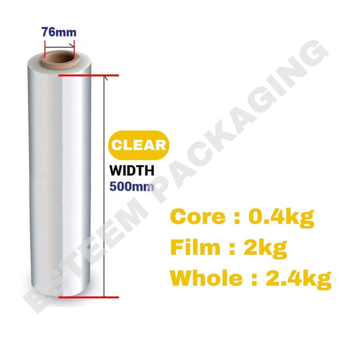 Pallet Wrap / Stretch Film / Wrapping Stretch Film / Shrink Wrap / Furniture Wrap / Moving Supplies 3 size / 2.4kg / 2.7kg / 3kg