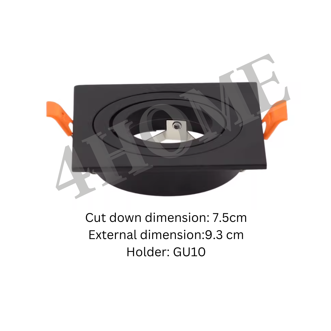 Black White Rotatable LED Recessed GU10 SpotLight Casing Downlight Double Head Spot Light