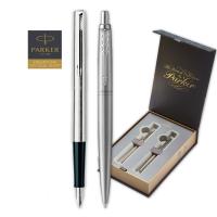 Parker Jotter | Stainless Steel Fountain Pen & Ballpoint Pen Duo Set | Gift Set