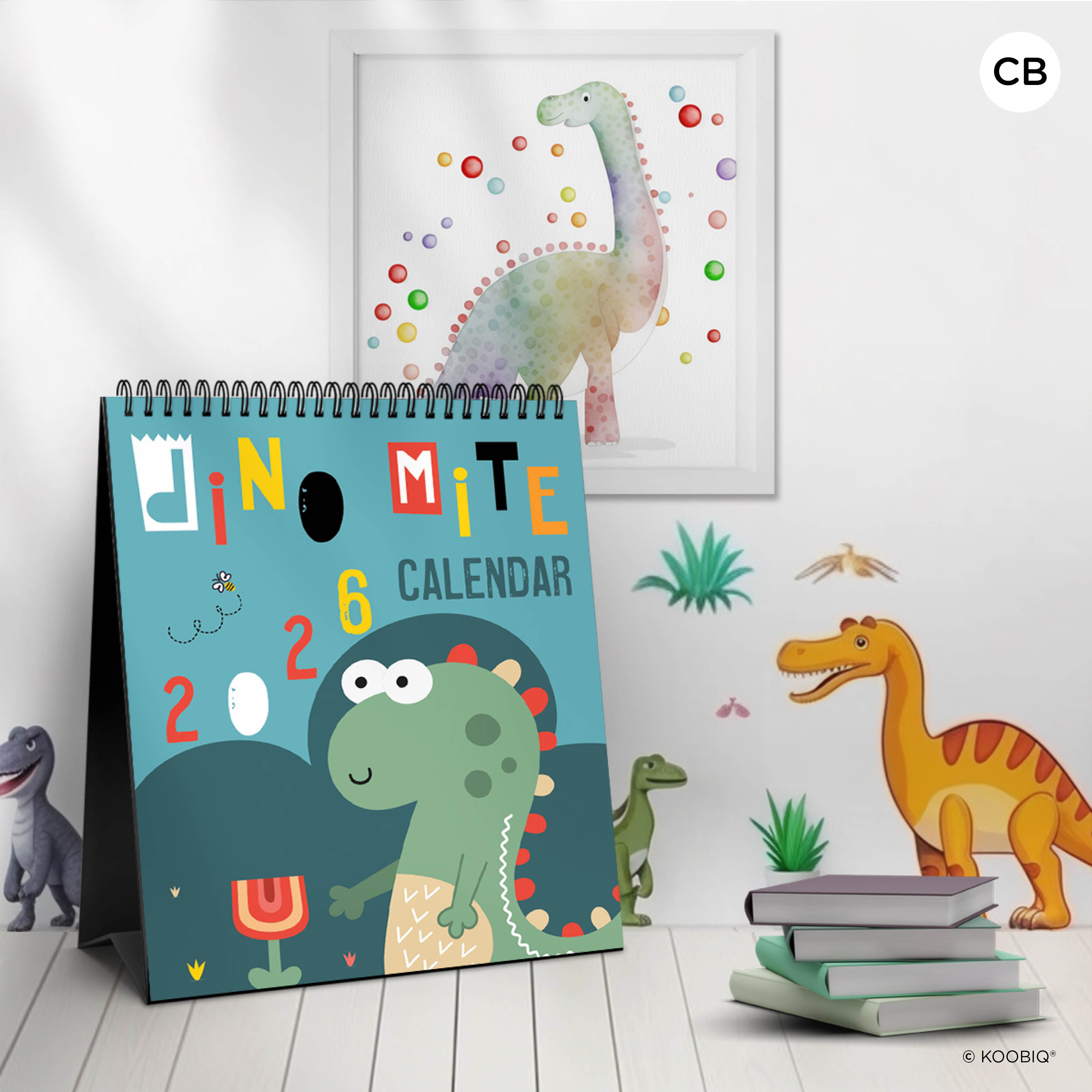 KOOBIQ Desktop Tabletop Desk Calendar 2026 Big Box Large Grid Singapore SG Holidays Christmas Gift