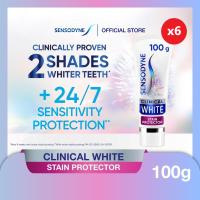 [6 Pack] Sensodyne Clinical White Sensitive Teeth Whitening Toothpaste 100g