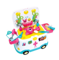 Pinkfong Ambulance with Light and Sound ● Pinkfong Baby Shark Super Rescue Team ● Police Car with Sound and Light ● Plays Pinkfong Song Music Sound Effect ● LED light Car Toy