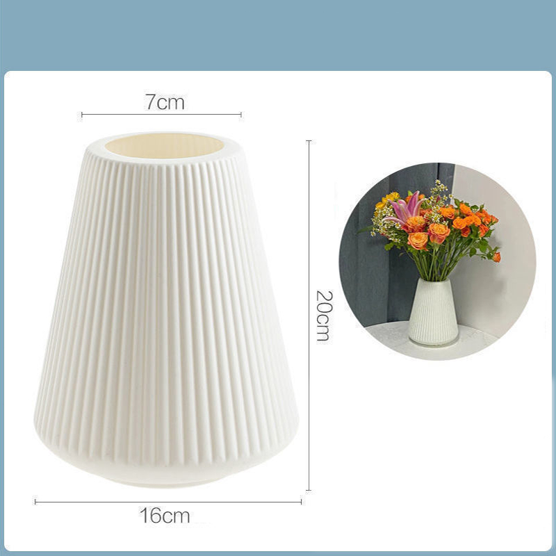 【SG】Plastic PE Vase Nordic Style flower plant pots home decoration vases Creative Vase