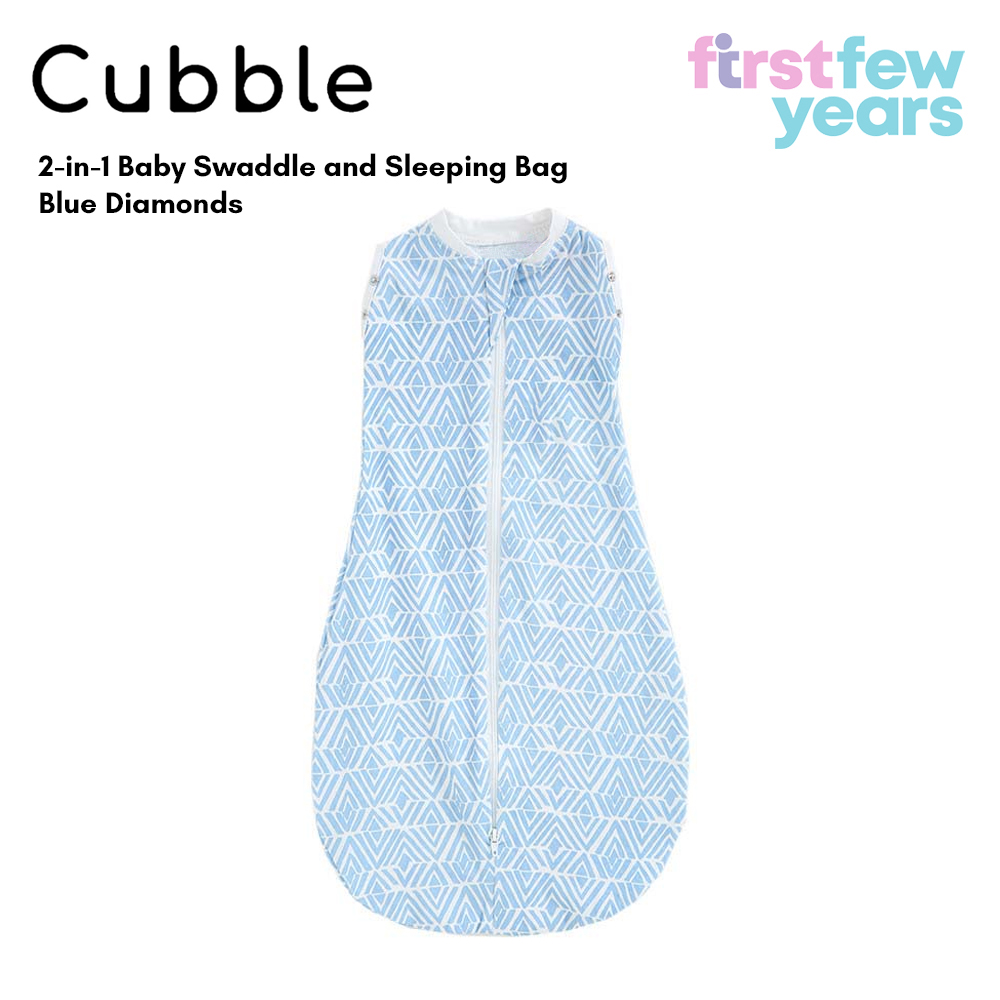 Cubble 2-in-1 Baby Swaddle and Sleeping Bag Baby Sleepsack 0-3M/3-12M (9 Designs)