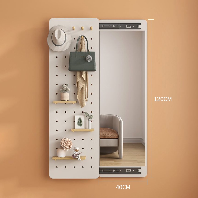 TURTLE Sliding Mirror Hidden Style Closeable Bear Dressing Mirror Pegboard Invisible Home