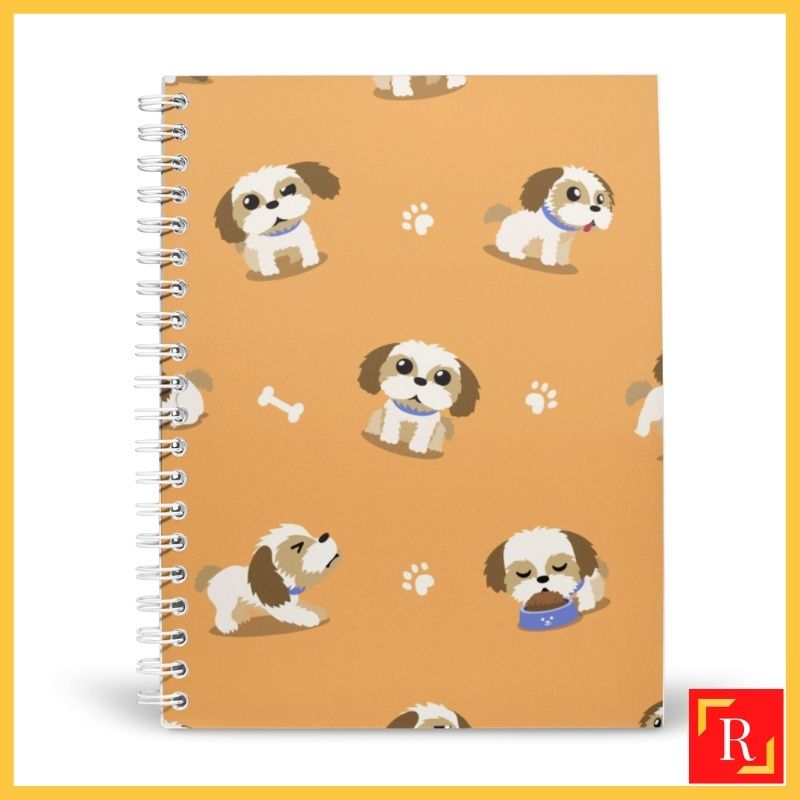 Spiral Notebook/Double Ring Notebook-(A4/A5 | Line/Blank | 80gsm)-Cute Dog 8 | Shih Tzu|ROYCE PUBLISHING