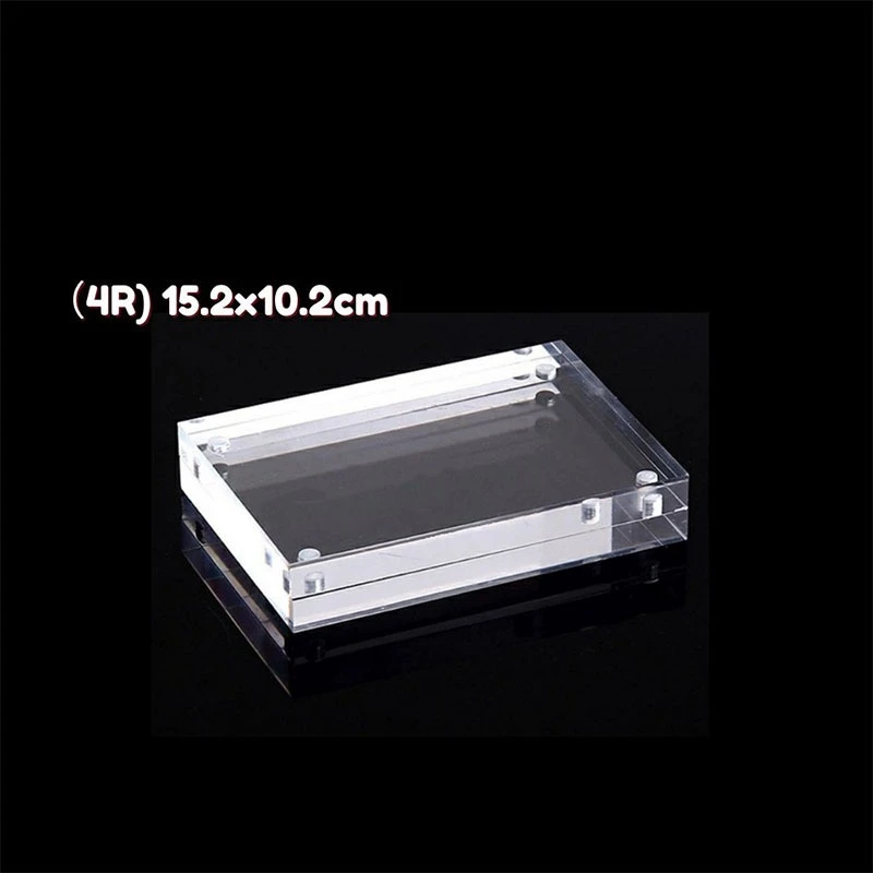 [SG Local Stock]Magnetic Clear Acrylic Photo Frame thickened 4R/6R/8R thickness 10+10MM Picture Holder Decorations