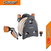 Claber Wall Mounted / Portable Mini Set Balcony Hose Reel 9031 (10m Hose & Spray)
