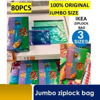 iKea zip bag resealable bag food Storage Bag / Transparent Storage Bag Zip-able for Locking and Sealing / Zip to Lock or Seal Storage Bag
