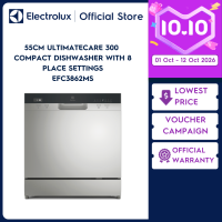 Electrolux 55cm Compact Dishwasher EFC3862MS 8 Place Settings AutoOpen Drying 30min Quick Wash | 2y Warranty