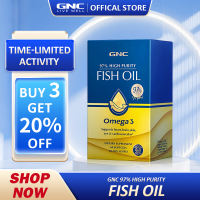 GNC 97% High Purity Fish Oil Omega3 Support heart brain skin eye &cardiovascular 60softgels