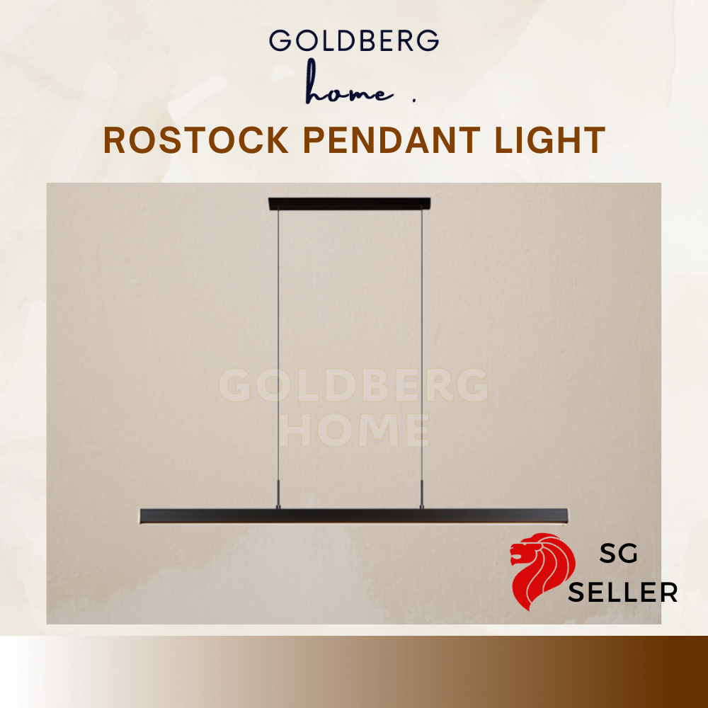 Rostock luxe black 80cm 24W 3tone - Bedroom Living Room Dining Room Kitchen - Nordic Hanging Light | Goldberg Home