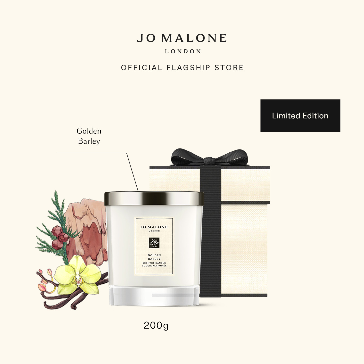 [Limited Edition] Jo Malone London Golden Barley Classic Candle • Comforting and relaxing scent for home