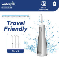 Waterpik WF-03 Cordless Freedom Water Flosser 3 Replaceable AA Batteries IPX7 Waterproof 2 Modes & 3 Tips