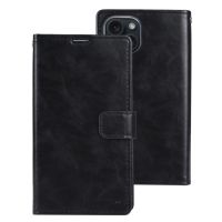 Goospery iPhone 15 Blue Moon Diary Flip Cover with Card Slots Phone Case/Cover