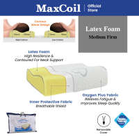MaxCoil Aqua Latex Contour Pillow Medium Firm