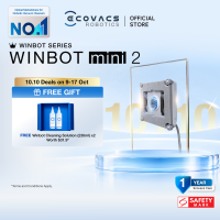 [NEW] ECOVACS Winbot Mini 2 Window Vacuum Cleaner | Compact Size | 8000 Pa Suction Power | Anti-fall Protection | Edge Cleaning
