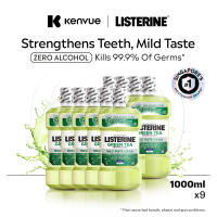 [Bundle of 9] Listerine Mouthwash with 4 Essential Oils 1000ml (Available in 7 variants Cool Mint Total Care Green Tea Healthy White Gum Care)