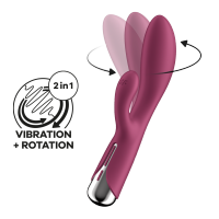 Satisfyer Spinning Rabbit Vibrator (Red)