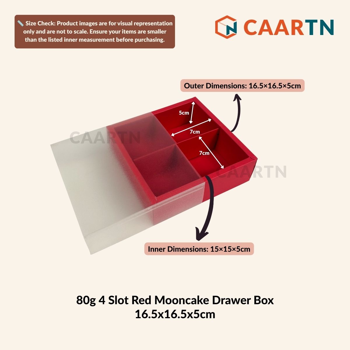 (80g | 100g) Kraft Cavity Mooncake Box Festive Chinese New Year First Month Brownie Food Packaging