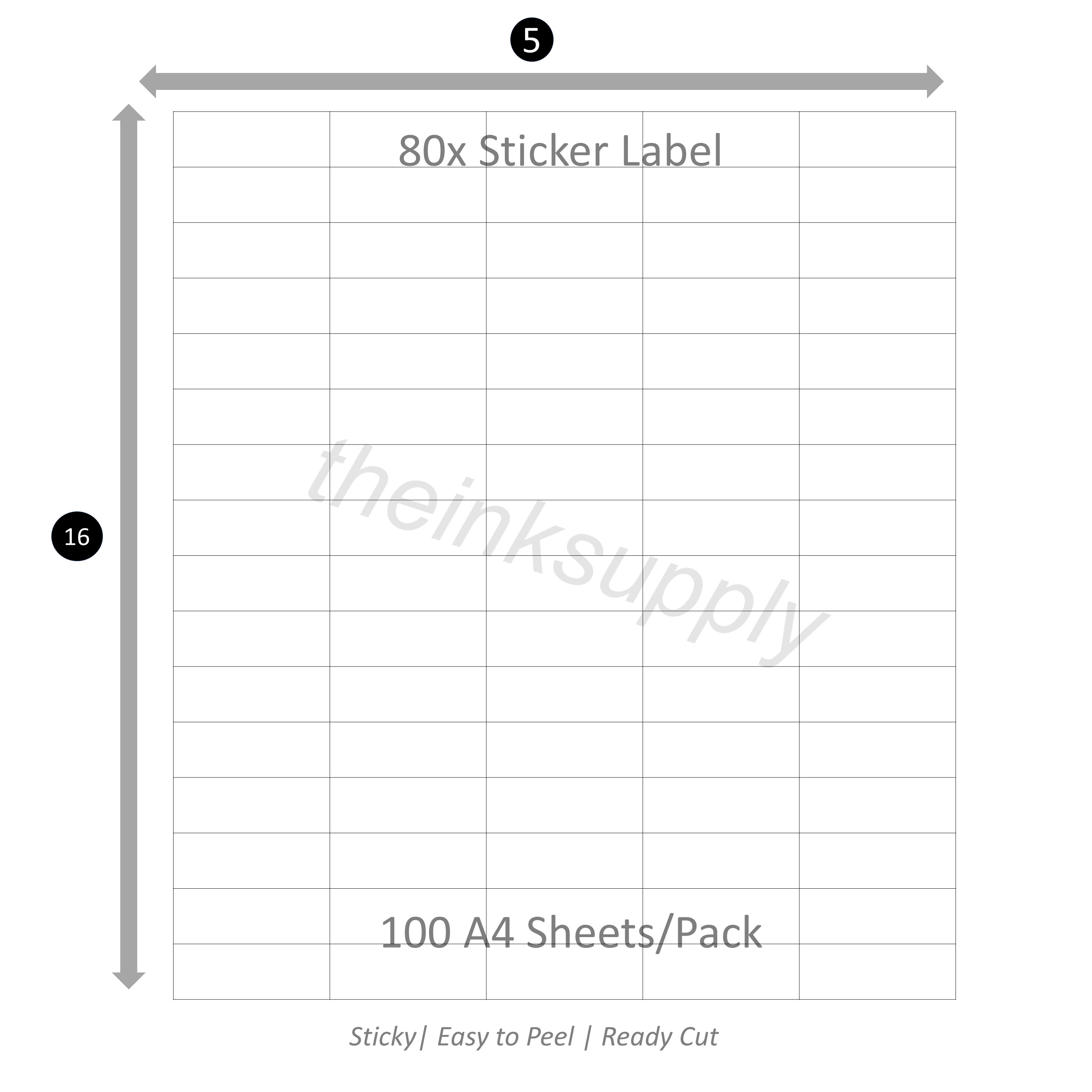 A4 Matt White Sticker Label Paper for Inkjet & Laser Printer for Address Packaging Shipping Label [theinksupply]