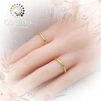 Gorudo Jewellery 999 Pure Gold Simple Rounded Plain Ring | 1.9mm