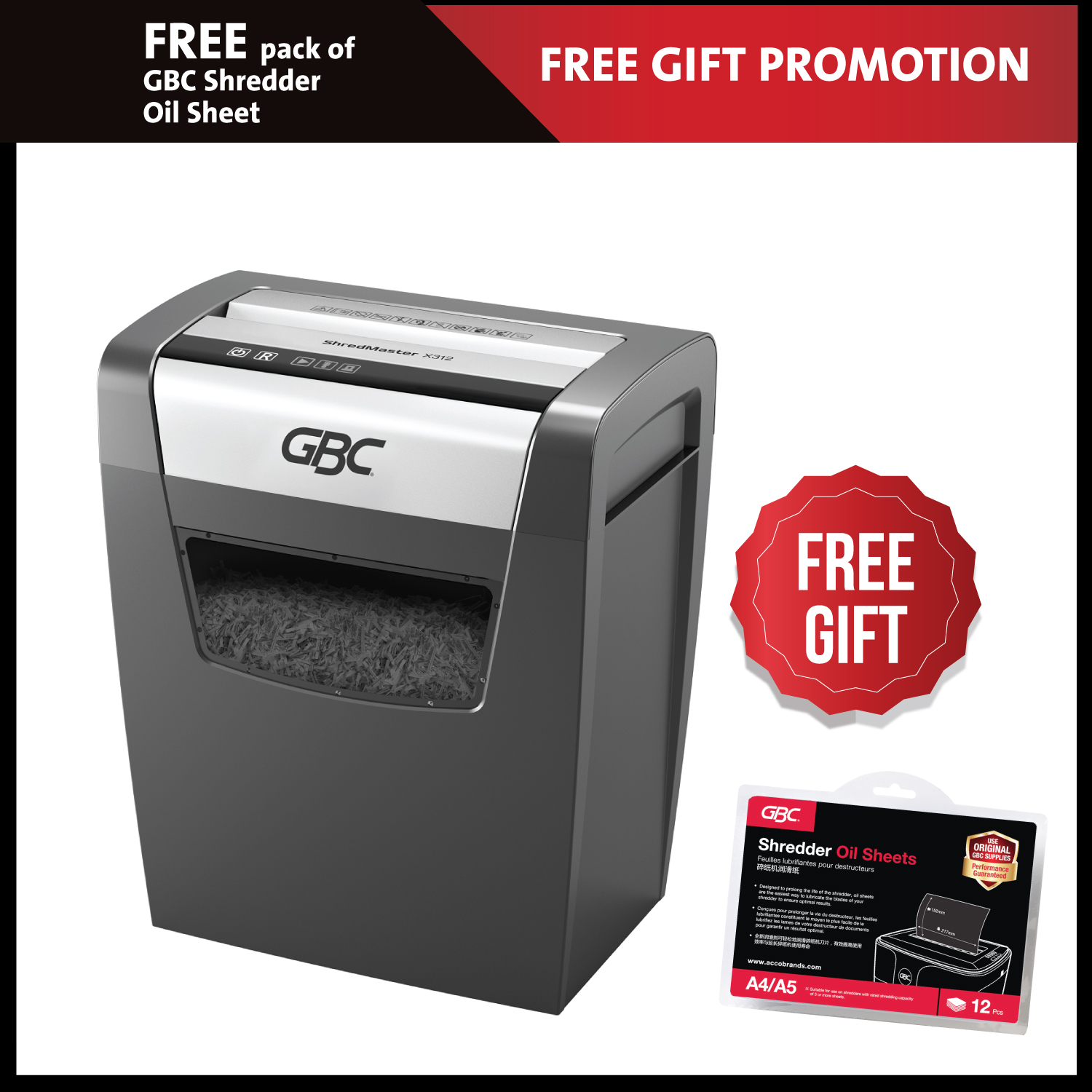 GBC ShredMaster X312 Paper Shredder