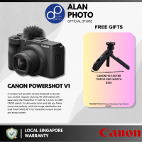 CANON PowerShot V1 Vlog Compact Camera | 1.4″ 22.3MP CMOS | 16-50mm F2.8-4.5 | FREE GIFT | Canon Singapore Warranty