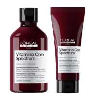 L’Oreal Professionnel Serie Expert Vitamino Color Spectrum Shampoo 300 + Deep Conditioner 200ml for Colored Hair Lock In Color for 100 Days