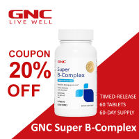 GNC Super B-Complex  60 Caplets（EXP:2027.6） | Time-Release Vitamin B Supplement for Energy & Metabolism Support | Adult Daily B Complex with B1 B2..