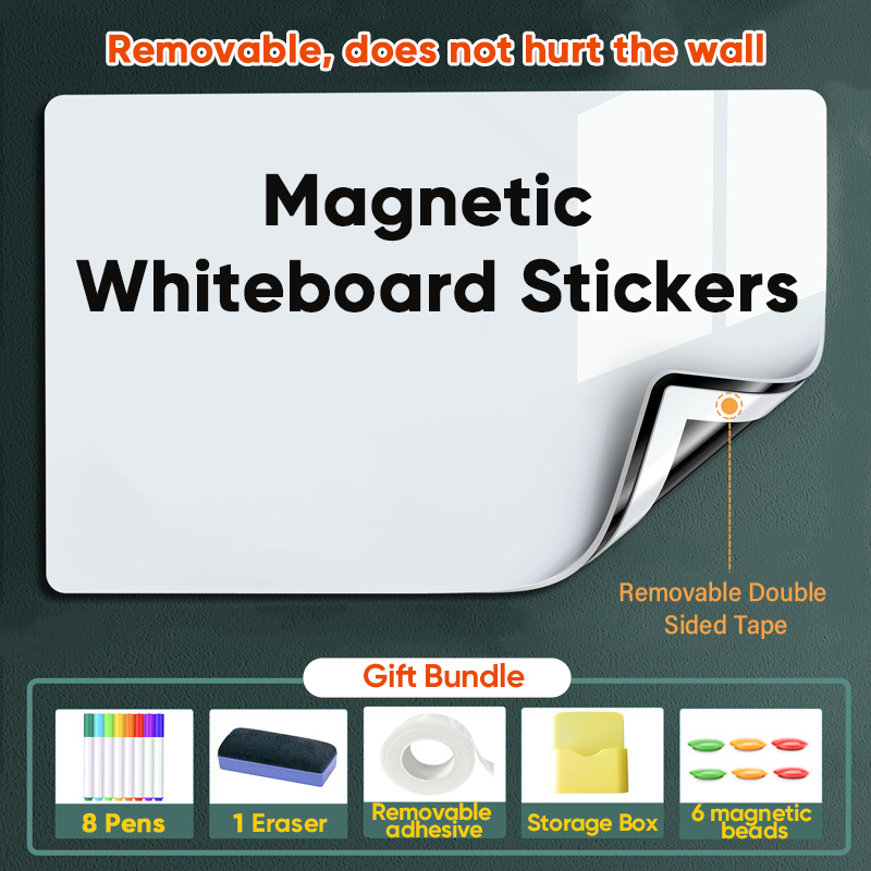 🇸🇬 Magnetic whiteboard wall sticker / Magnet Office Writing Board Childrens Teaching Graffiti Drawing Board