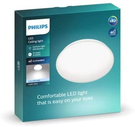 PHILIPS LED Ceiling Light CL200 EyeComfort Round Colour Temperature White 17W 6500K