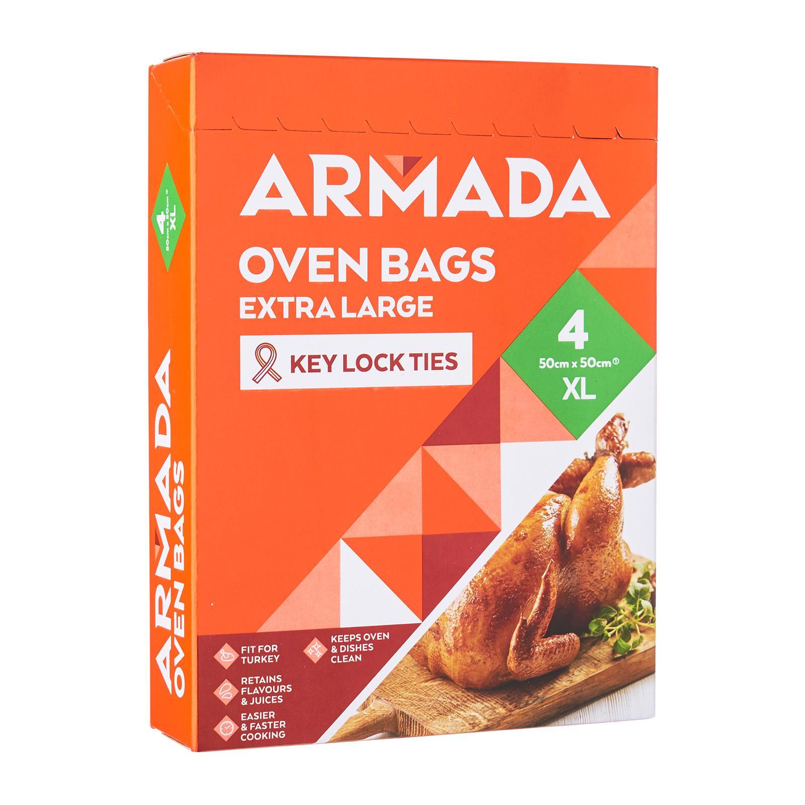 ARMADA Oven Bags For Roasting XL Size 4S Cooking and Baking