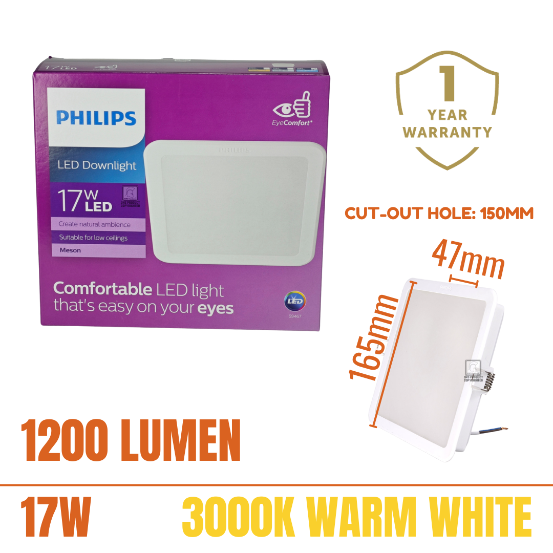 [Local Set] [3 Year Warranty] Philips Meson LED Downlight Ceiling Light 9W/13W Round/Square [Bundle Deal Available]