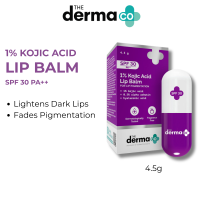 The Derma Co 1% Kojic Acid Lip Balm With Alpha Arbutin & Hyaluronic Acid | SPF 30 PA++ | Gives Moisturized Lips | 4.5g