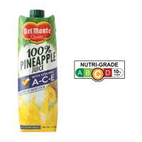 Del Monte 100% Pineapple Juice With Vitamins A C And E Tetra 1L
