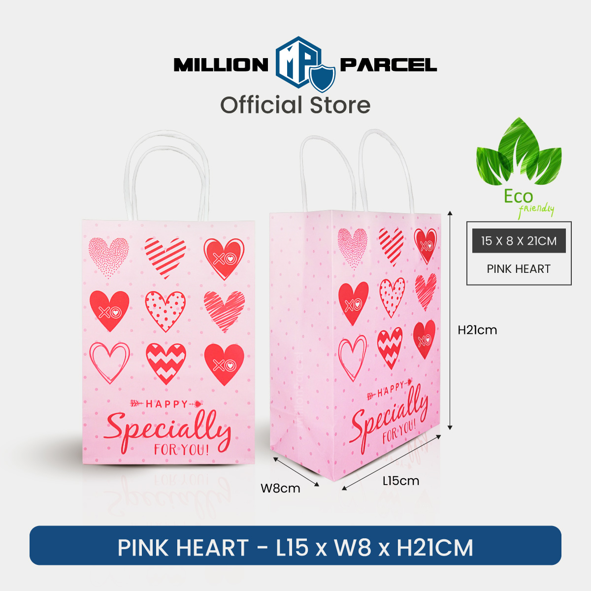 MillionParcel Kraft Paper Bag for Gift | Birthday Goodie Bag | Valentine Gift Bag for Present | Goodie Bags for Kids | Gift Bags