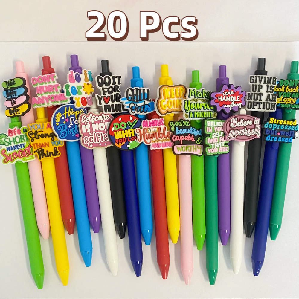 20PCS Motivational Gel Pens with Inspirational Scriptures Black Ink Encouraging Pens for Teachers Students Graduation Nurses Day Mother&rsquos Day Coworker Appreciation Gifts