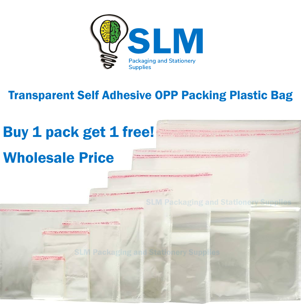 [SG] Free 1 pack |Transparent Self Adhesive Opp Bag | Transparent Plastic Bag with Seal | Self Adhesive Plastic Bag