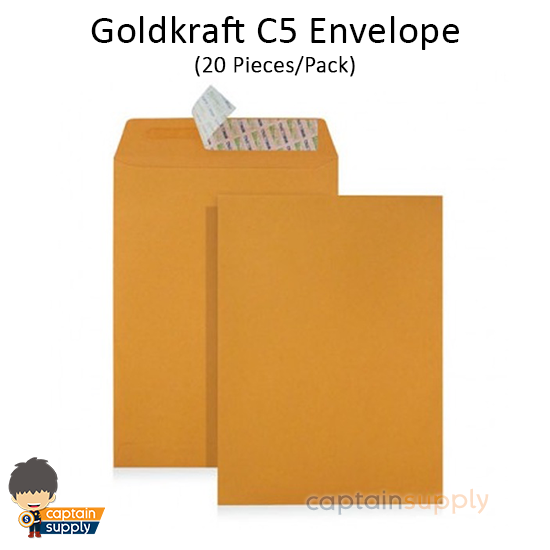 (SG Seller) 20-Piece/Pack Goldkraft C5 Envelope (Peal & Seal)