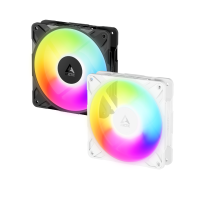 ARCTIC P12 Pro ARGB Pro PST Pro Reserve Pro A-RGB - Reverse MAX PWM PWM PST SLIM PWM PST Single Pack 120 mm Fan -  Black & White