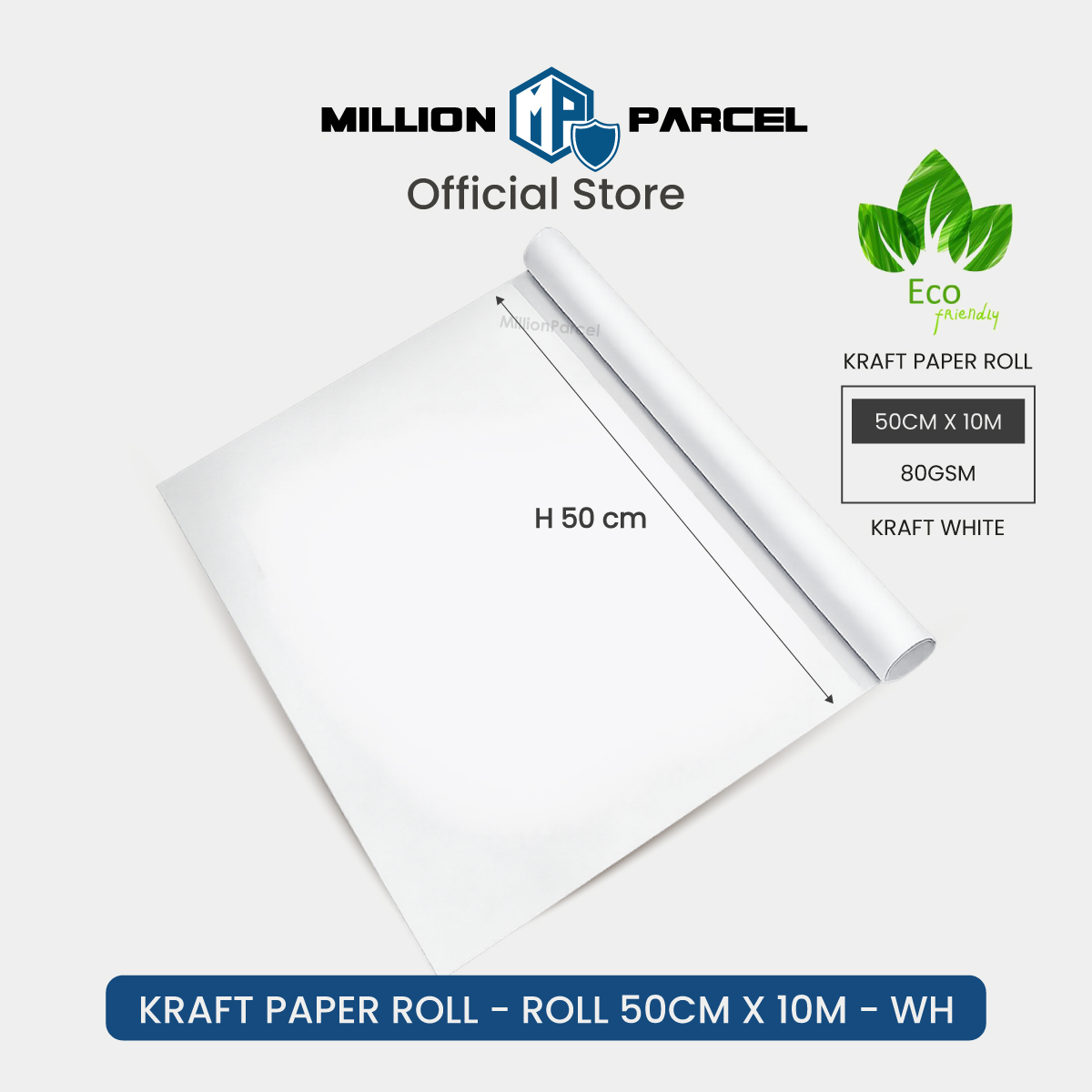 MillionParcel Kraft Paper Roll | Gift Wrapping Paper | Gift Packaging | Flower Wrapping Paper | Gift Paper | Brown Paper | Black Paper | White Paper
