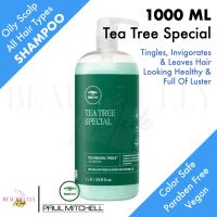 Paul Mitchell Tea Tree Special Shampoo 1000ml - Purifying Invigorating Cooling Mint Gentle Daily Cleanser Clarifying Deep Cleansing Remove Oil Sebum Dandruff Scalp Rebalancing Balancing Wash 100% Genuine