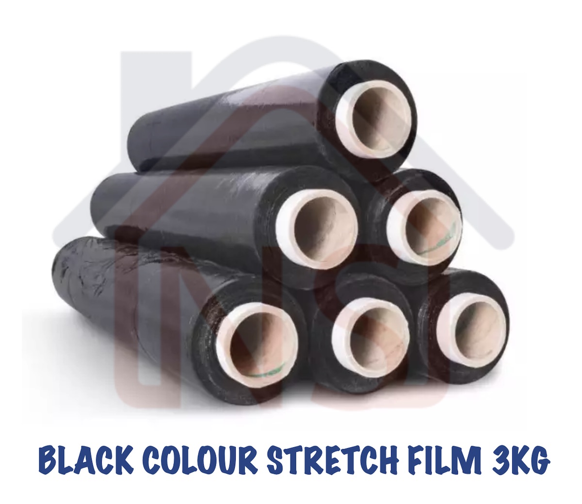 Black Stretch Film Pallet Film 2.4kg / Shrink Wrap Black Color / Carton Wrapping Plastic