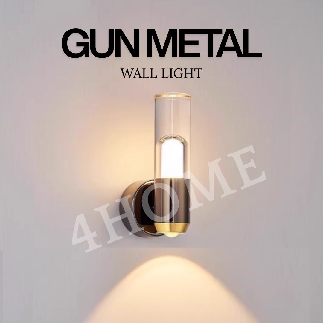 Modern Gun Metal LED Wall Light 10W Tritone – Luxury Ambient Wall Lamp (3000K–6500K)