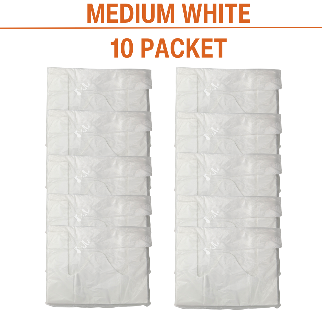 ONS White Plastic Bag BBQ Bag Groceries Bag Trash Bag (10pack)